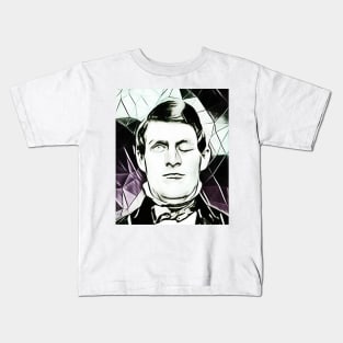 Phineas Gage Black And White Portrait | Phineas Gage Artwork 3 Kids T-Shirt